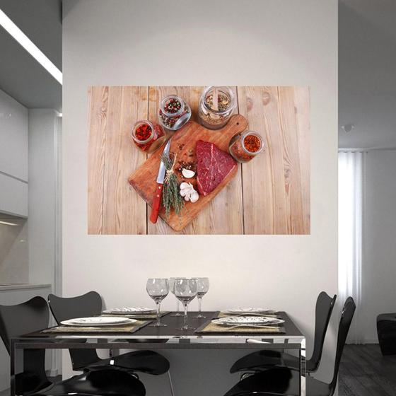 Painel Adesivo de Parede - Carne e Temperos - 220pnp Menor preço em Painel Adesivo de Parede - Carne e Temperos - 220pnp