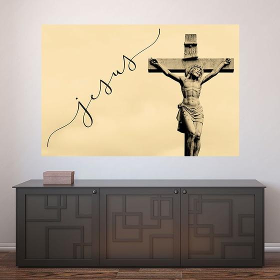 Imagem de Painel Adesivo de Parede - Jesus Cristo - Crucifixo - 1796pnp