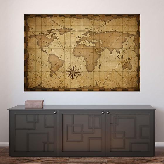 Imagem de Painel Adesivo de Parede - Mapa Mundi - Mundo - 853pnm