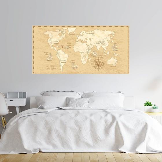 Imagem de Painel Adesivo Papel de Parede Mapa Mundi N015293 m²