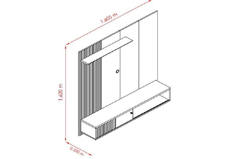 Painel Aurora para TV de até 65 polegadas - Cumaru - Madetec Menor preço em Painel Aurora para TV de até 65 polegadas - Cumaru - Madetec