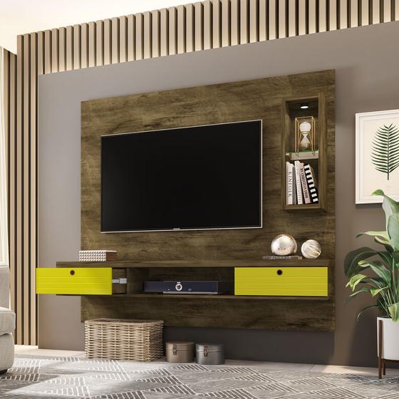 Imagem de Painel Bancada com LED TV até 65 Diamante M Rústica/Amarelo