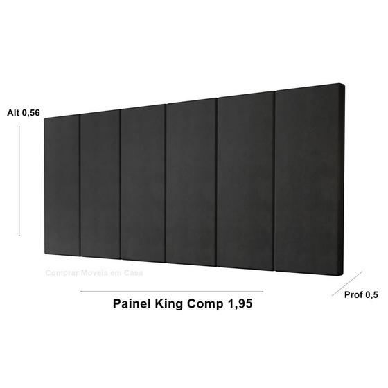 Imagem de Painel Cabeceira Box Lorena King 1,95 Million Cores - Comrpar Moveis em Casa