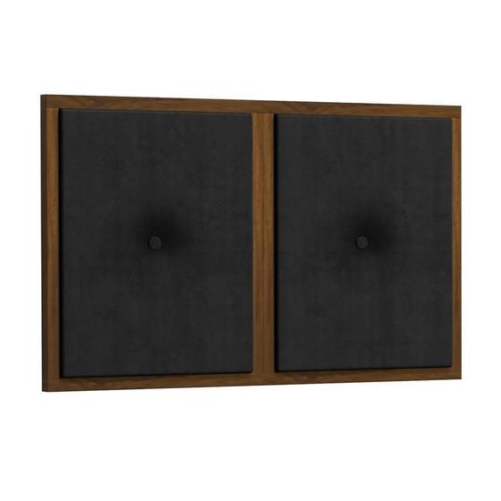 Imagem de Painel Cabeceira Box Solteiro 0,90 Madeira Suede Preto