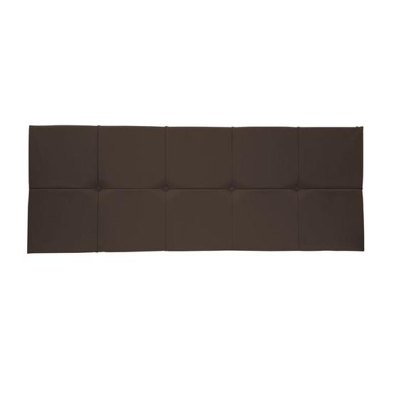 Imagem de Painel Cabeceira De Casal 140cm Para Cama Box Nina Suede Marrom - DS Móveis