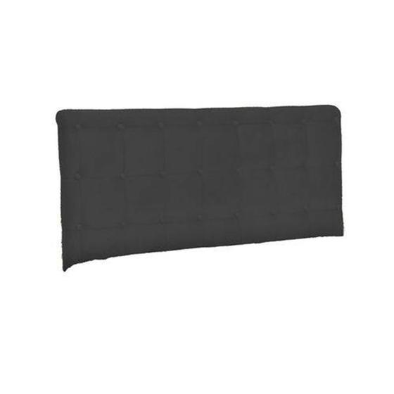 Imagem de Painel Cabeceira De Casal 140cm Para Cama Box Toskana Suede Cinza - DS Estofados