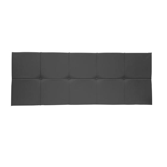 Imagem de Painel Cabeceira De Casal Super King 195cm Para Cama Box Nina Suede Cinza - DS Móveis