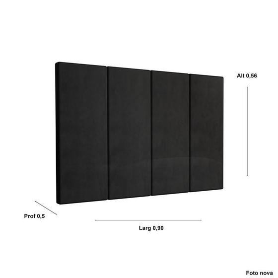 Imagem de Painel Cama Box Valence 0,90 Tecido Suede Cor Preto Comprar