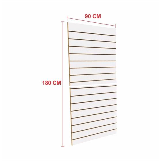 Painel canaletado 18mm branco altura 180 cm comp 90 cm Menor preço em Painel canaletado 18mm branco altura 180 cm comp 90 cm