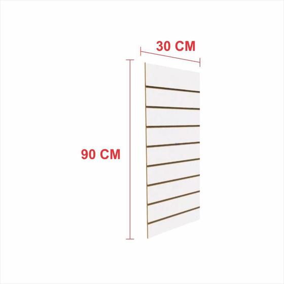 Imagem de Painel canaletado 18mm branco altura 90 cm comp 30 cm