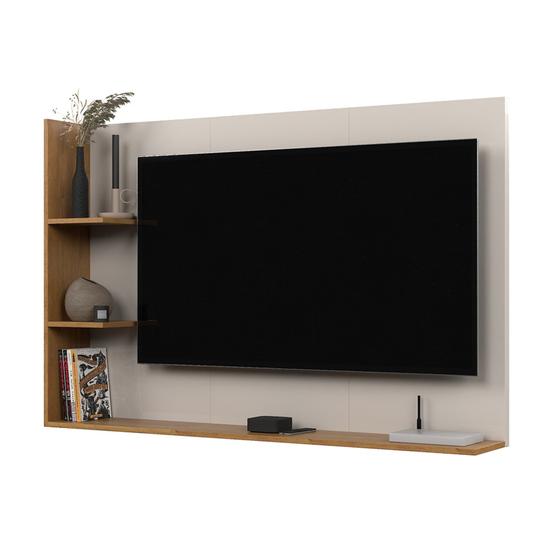 Imagem de Painel Cissa Tv 32 40 43 50 Polegadas Prateleira Inferior Nicho Decorativo Suspenso Quarto Sala