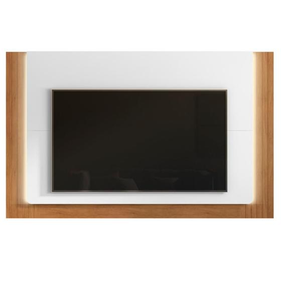 Imagem de Painel com Led para TVs 60 Polegadas Dakota Branco Cedro