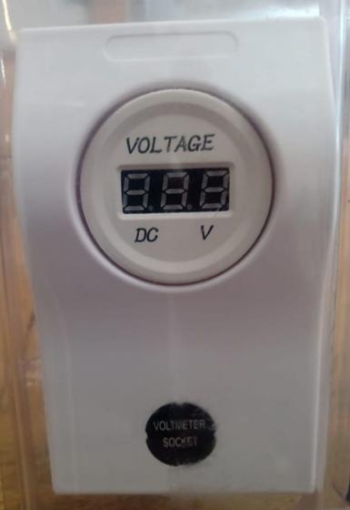 Imagem de Painel Com Voltimetro 5A 12-24 v Branco