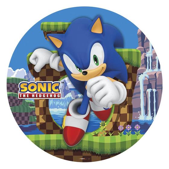 Imagem de Painel de Aniversário Gigante Sonic Tecido Sublimado 155cm