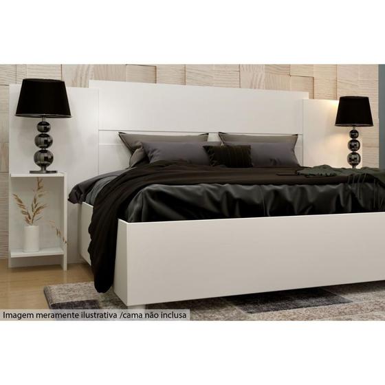 Imagem de Painel de Cama Box Casal Tcil Arizona Branco