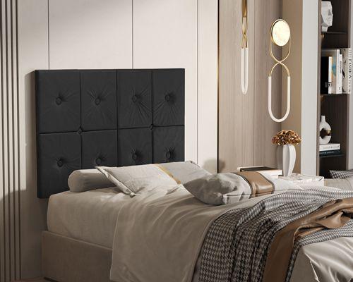 Imagem de Painel de Cama box Prime Solteiro 0,90 Ferri cor Preto - Comprar Moveis em Casa