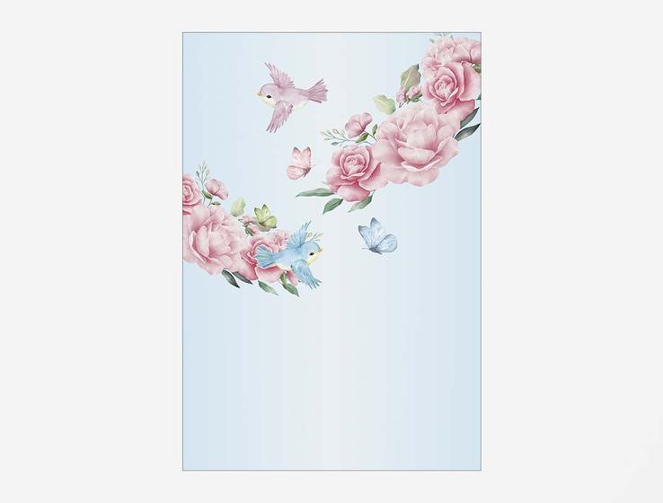 Imagem de Painel De Festa 3d Vertical 1,50 x 2,20 - Flores Rosa 02