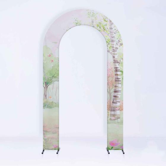 Imagem de Painel de Festa em Arco com Forro Bosque 1,50 metros - Fera Print