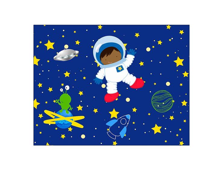 Imagem de Painel de Festa Horizontal 1,55 X 1,20 -  Astronauta na Galáxia Azul 001