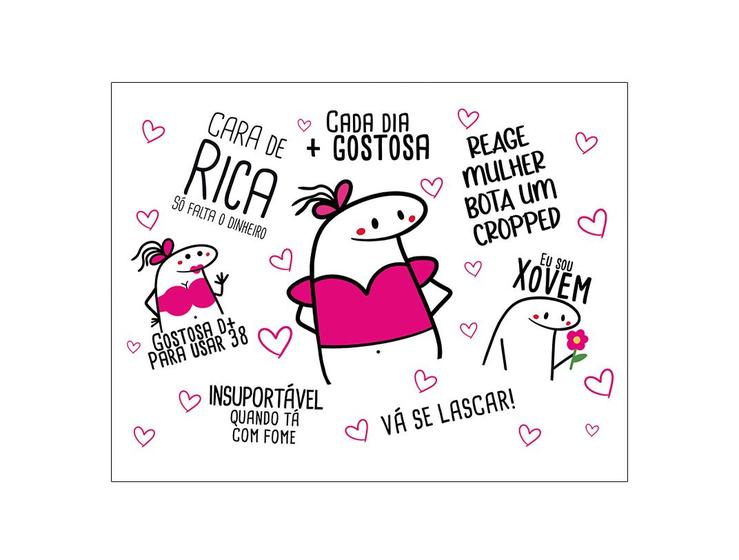 Painel de Festa Horizontal 1,55 X 1,20 - Flork Frases Cropped Rosa 002 Menor preço em Painel de Festa Horizontal 1,55 X 1,20 - Flork Frases Cropped Rosa 002
