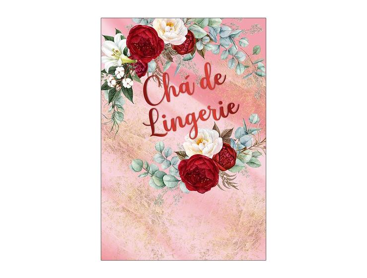 Imagem de Painel De Festa Vertical 1,50 x 2,20 - Chá de Lingerie Floral 015
