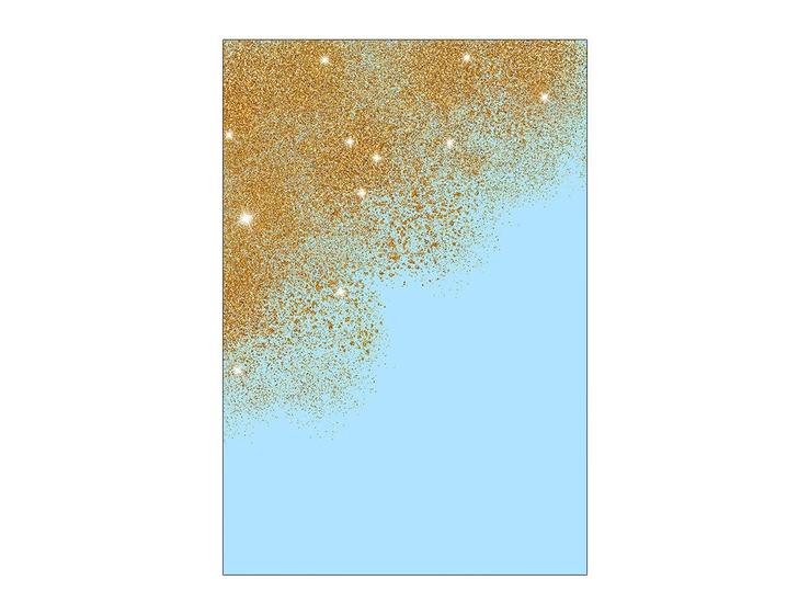 Imagem de Painel De Festa Vertical 1,50 x 2,20 - Efeito Glitter Dourado no fundo Azul 068