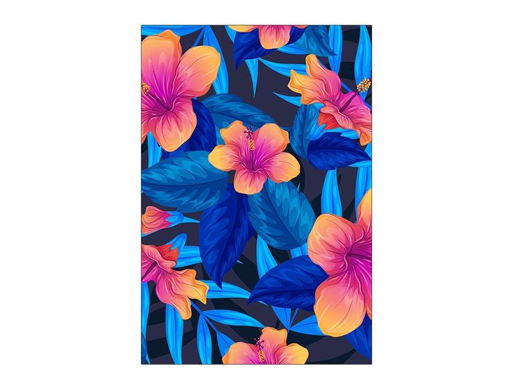 Imagem de Painel De Festa Vertical 1,50 x 2,20 - Folhas E Flores Tropical 026