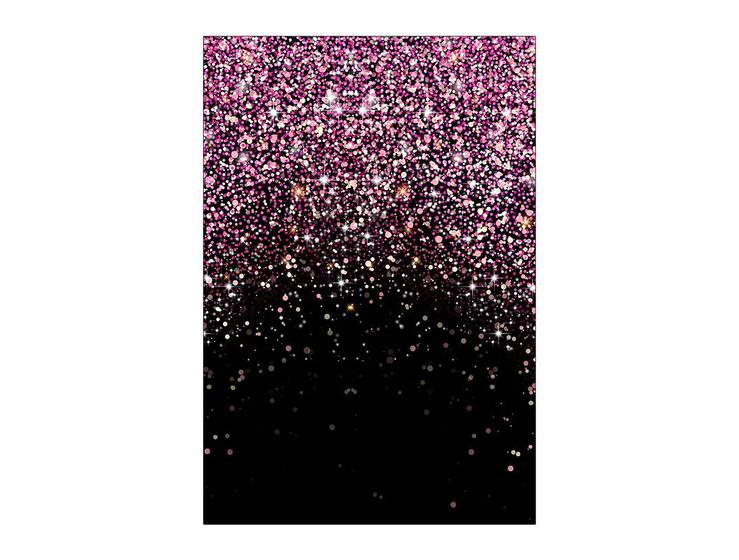 Imagem de Painel De Festa Vertical 1,50 x 2,20 - Fundo Preto com Efeito Glitter Pink 003