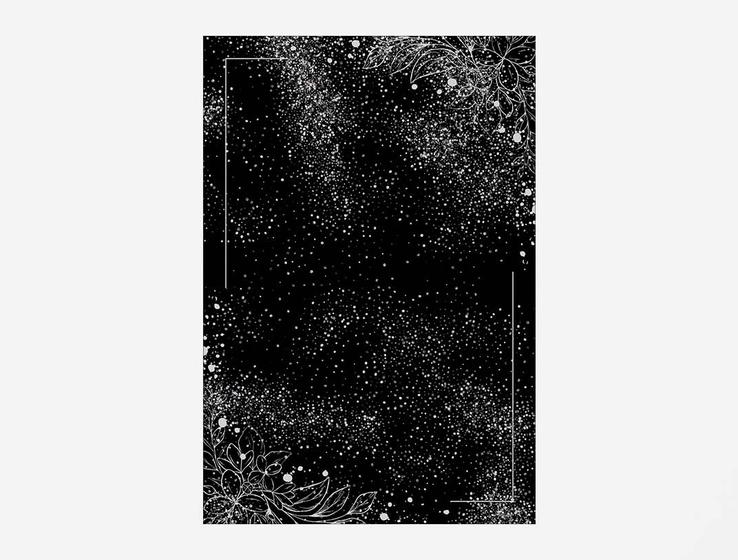 Imagem de Painel De Festa Vertical 1,50 x 2,20 - Fundo Preto Efeito Brilhos Prateado 050