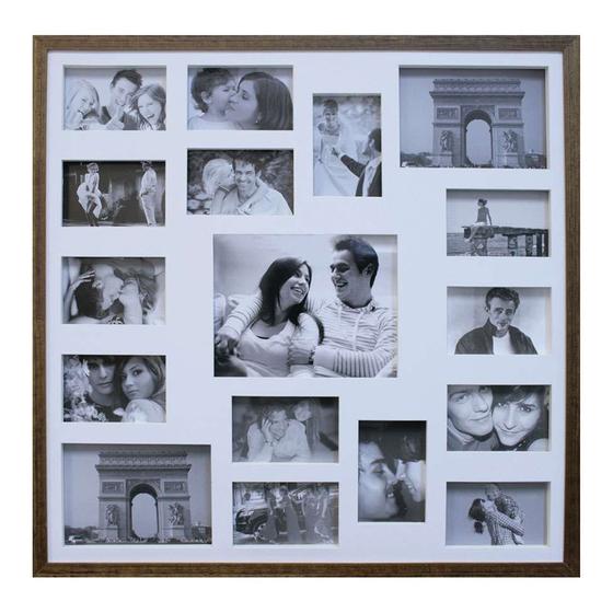 Painel de Fotos Bee Collection 73X73 Rustics 14 Fotos 10X15 e 2 Fotos 15X21 Imbuia Kapos Menor preço em Painel de Fotos Bee Collection 73X73 Rustics 14 Fotos 10X15 e 2 Fotos 15X21 Imbuia Kapos