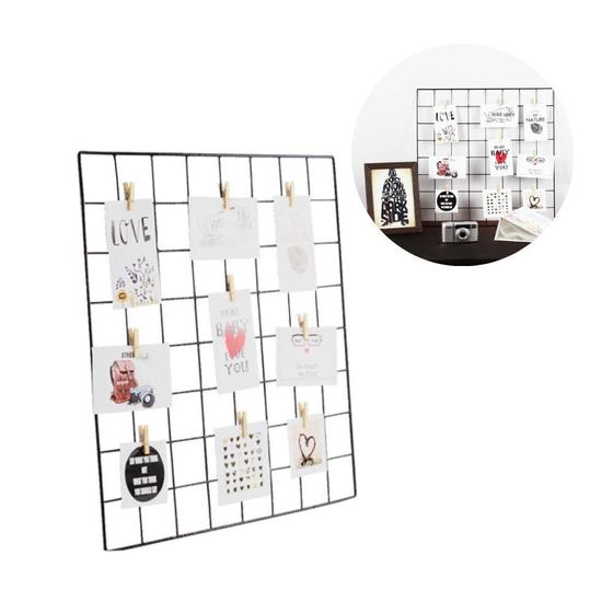 Imagem de Painel de Fotos Memory Board Grade Metal Preto 48x48 - APD38108-48X48-PO