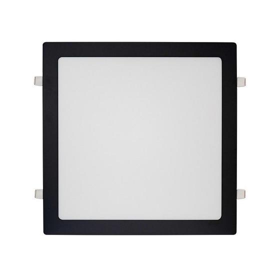 Imagem de Painel de Led Blumenau Quadrado de Embutir 24W Bivolt Preto