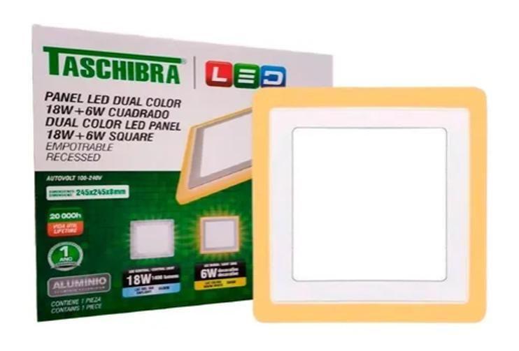 Imagem de Painel De Led Dual Color 18W+6W Quadrado Embutir Taschibra