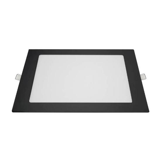 Imagem de Painel de Led Embutir Quadrado Preto 18W