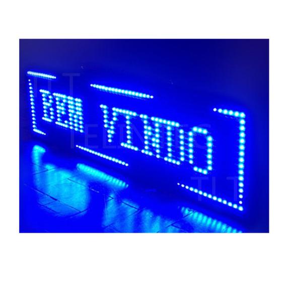 Imagem de painel de led letreiro 70x20 azul interno bivolt-USB