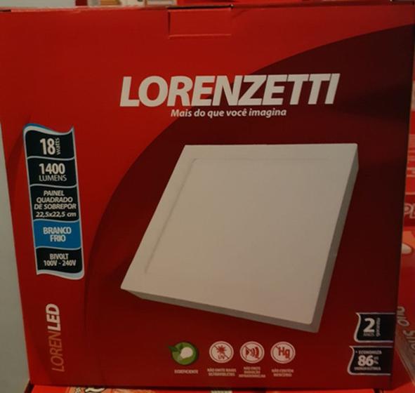 Imagem de Painel de Led Lorenzetti Quadrado de Embutir 18W