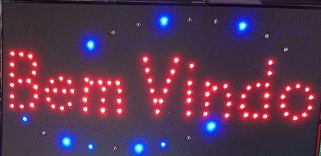 Imagem de Painel de led placa luminoso BEM VINDO 220V LED PISCA