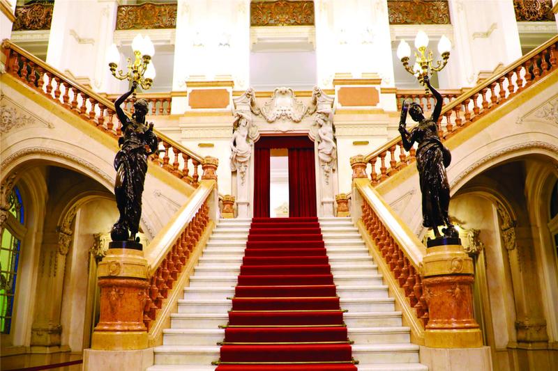 Imagem de Painel de Lona Palácio Real Escadaria tapete Vermelho