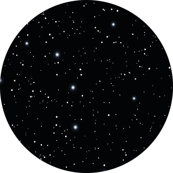 Imagem de Painel de Lona Redondo Espaço Galaxia Estrelada