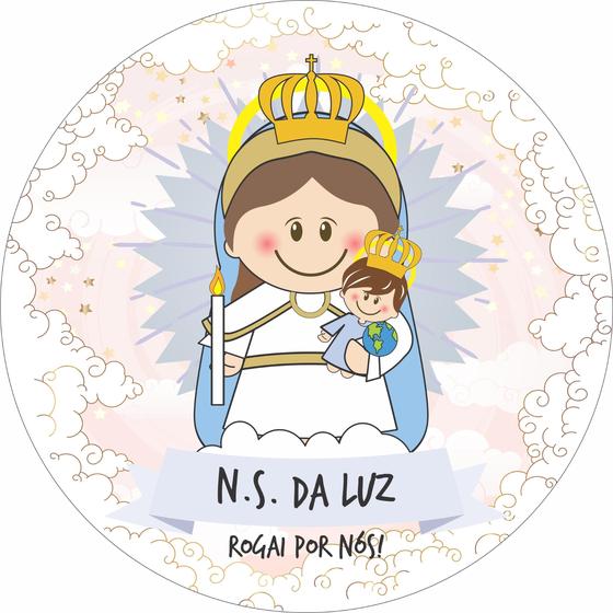 Imagem de Painel de Lona Redondo Santinhos Católicos Nossa Senhora da Luz