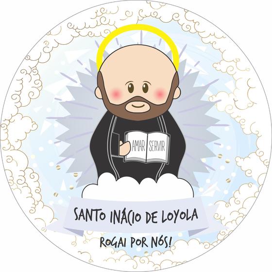 Imagem de Painel de Lona Redondo Santinhos Católicos Santo Inácio de Loyola