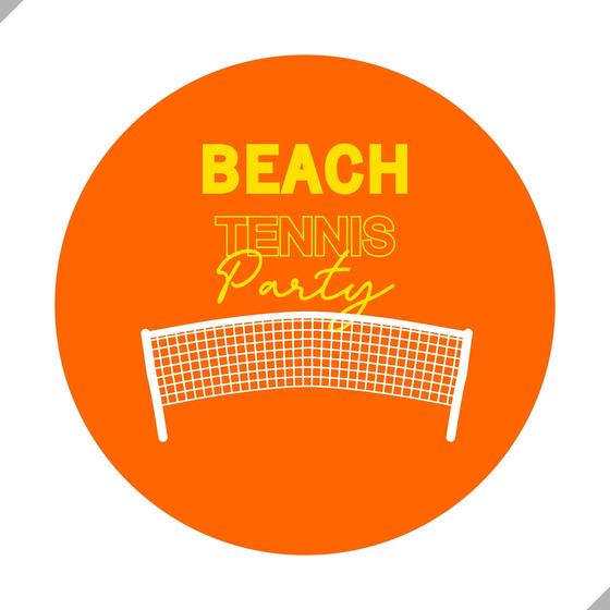 Imagem de Painel de Tecido Sublimado Redondo Beach Tennis Party Festa c/ Elástico
