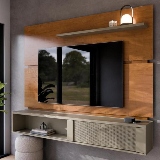 Painel De Tv Até 75 Polegadas Home Suspenso Dom Para Sala E Quarto Möbler - Mobler Imagem de Painel De Tv Até 75 Polegadas Home Suspenso Dom Para Sala E Quarto Möbler