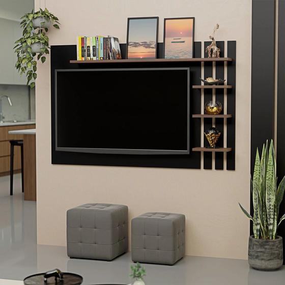 Imagem de Painel de Tv Ripado até 32 Polegadas com Prateleiras
