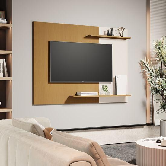 Imagem de Painel de TV Smart Até 55 Polegadas Eduardo  7117 Cor Nature / Off white - Comprar Moveis em Casa