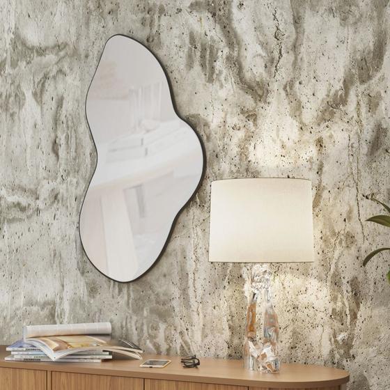Painel Decorativo Orgânico com Espelho 88x50cm ES20 Dalla Costa Menor preço em Painel Decorativo Orgânico com Espelho 88x50cm ES20 Dalla Costa