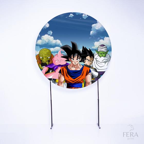 Imagem de Painel Decorativo para Festa 1,30x1,30 metros Vesti Fácil com Elástico Dragon Ball - Fera Print