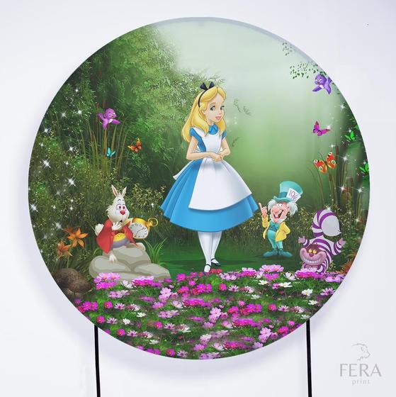 Imagem de Painel Decorativo para Festa 1,50 metros Vesti Fácil com Elástico Alice no Pais das Maravilhas - Fera Print