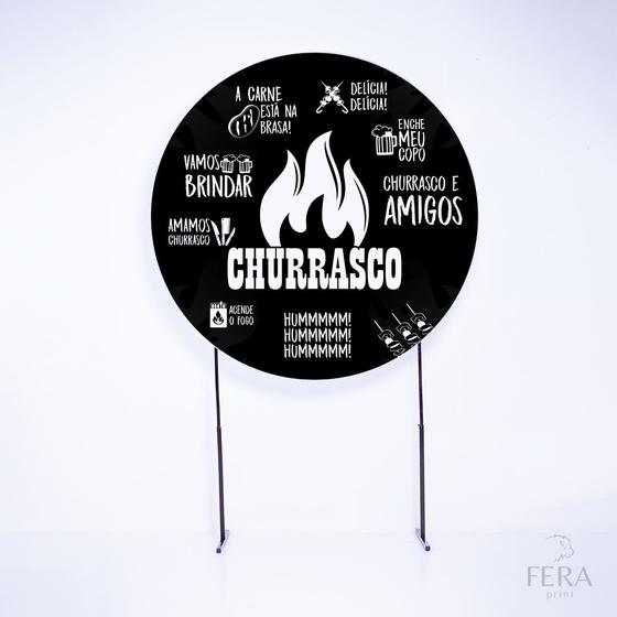 Imagem de Painel Decorativo para Festa 1,50x1,50 metros Vesti Fácil com Elástico Churrasco - Fera Print
