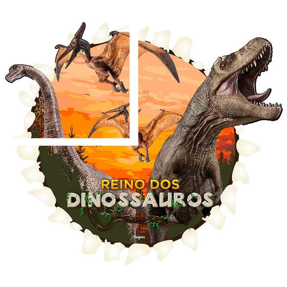 Imagem de Painel Decorativo Reino dos Dinossauros - 99cm x 98cm